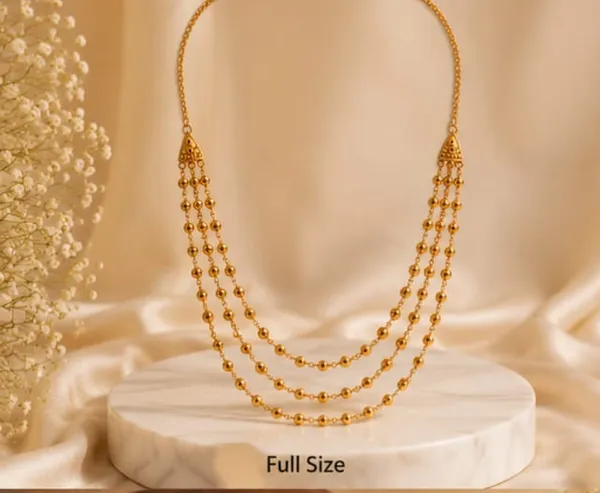 Royal_Triple_Layer_Gold_Bead_Necklace