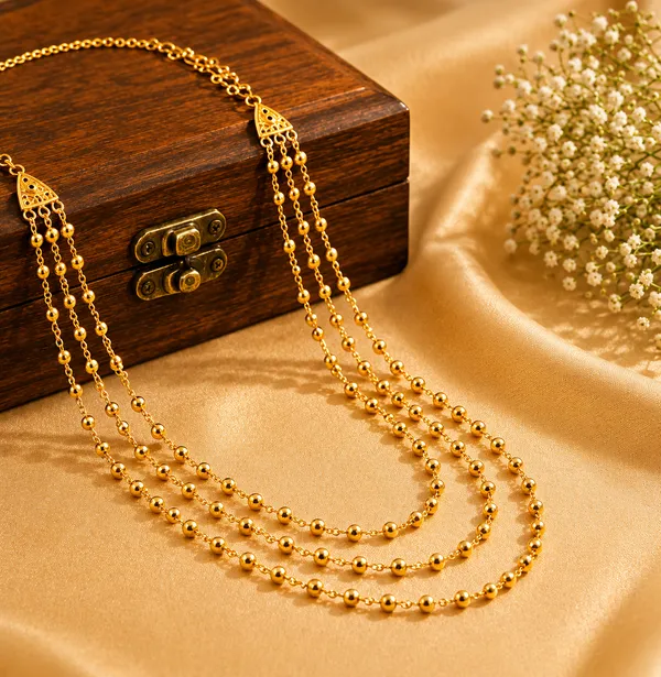 Royal_Triple_Layer_Gold_Bead_Necklace