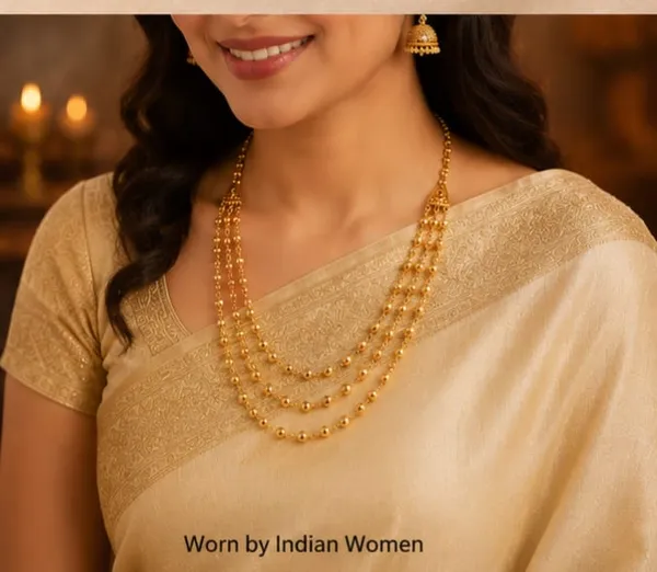 Royal_Triple_Layer_Gold_Bead_Necklace