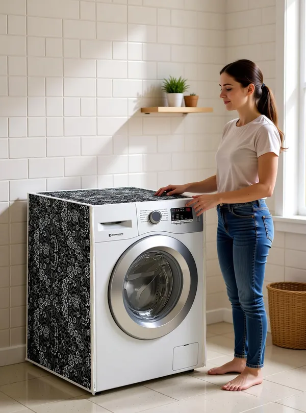 Swastik_Front_Loading_Washing_Machine_Cover_Width_60_Cm_Black_White