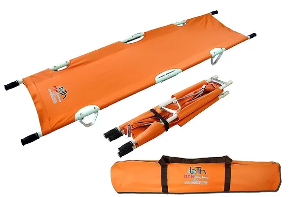 Orange_Aluminium_Hospital_Medical_Patient_Stretcher_Double_Folded_Portable_Emergency_Stretcher