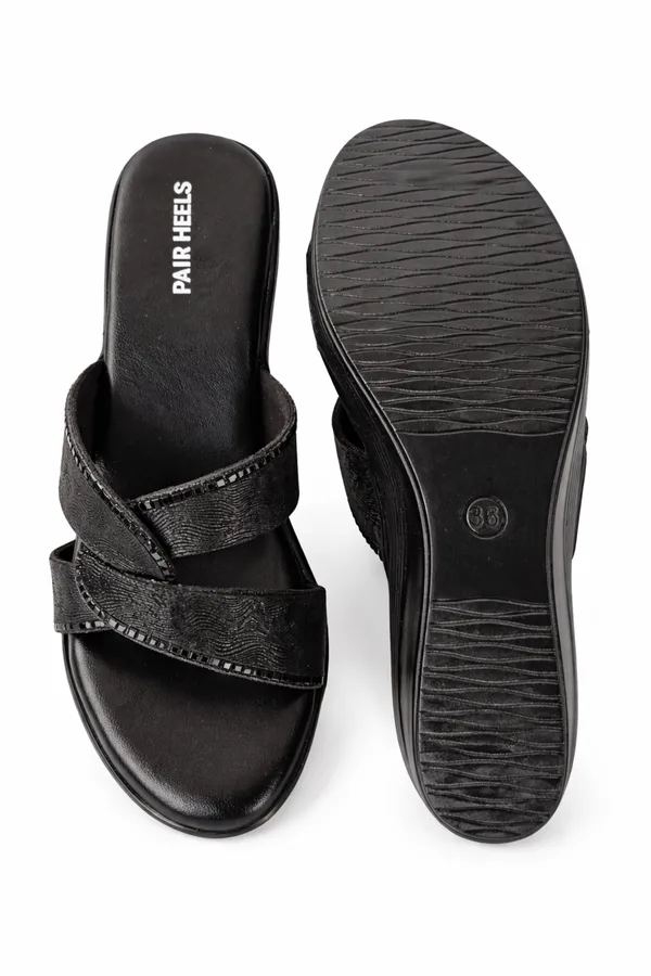 PAIR_HEELS_Black_Stylish_PARTY_WEDGE_Heels_for_Women_�_Comfortable_Elegant_Party_&_Casual_Wear