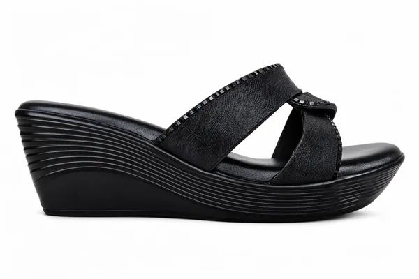 PAIR_HEELS_Black_Stylish_PARTY_WEDGE_Heels_for_Women_�_Comfortable_Elegant_Party_&_Casual_Wear