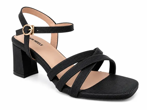 PAIR_HEELS_Block_Heel_Sandals_with_Multi_Strap_&_Ankle_Buckle_Comfortable_Party_&_Casual_Heels