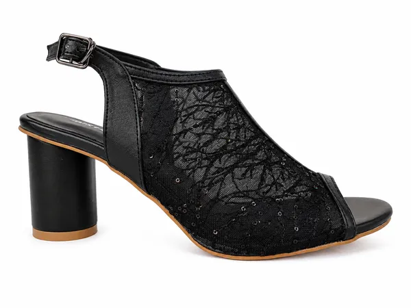 PAIR_HEELS_Black_Lace_Open_Toe_Block_Heels_with_Ankle_Strap