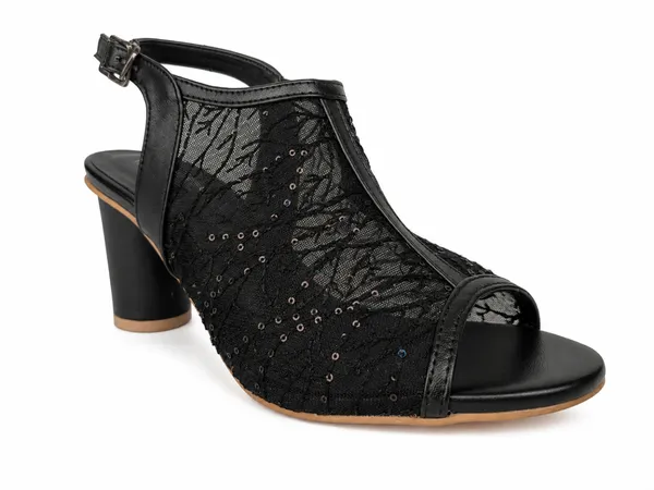PAIR_HEELS_Black_Lace_Open_Toe_Block_Heels_with_Ankle_Strap