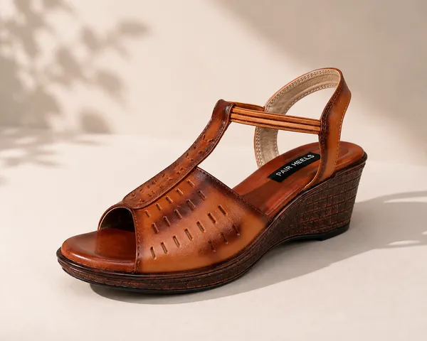 PAIR_HEELS_ULTRA_COMFY_LEATHER_WEDGE_SANDALS_for_Women_�_Comfortable_&_Casual_Wear