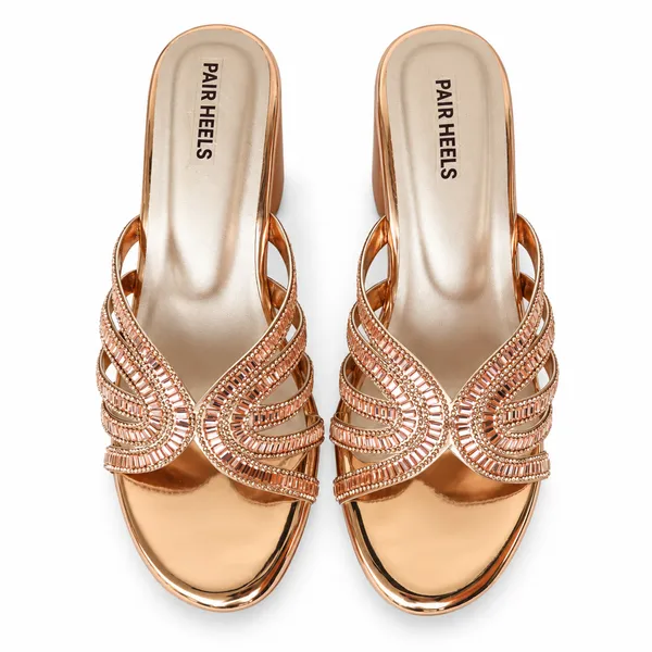 PAIR_HEELS_Rose_Gold_Embellished_Heels