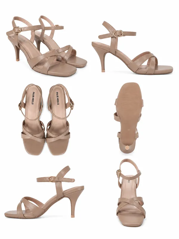 PAIR_HEELS_BEIGE_Pencil_Heel_Sandals_with_Cross_Strap_&_Ankle_Buckle