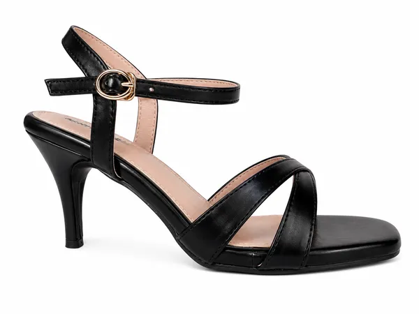 PAIR_HEELS_BLACK_Pencil_Heel_Sandals_with_Cross_Strap_&_Ankle_Buckle