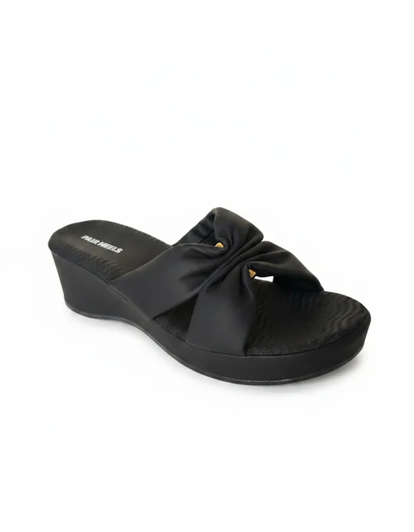 PAIR_HEELS_Women_Black_Comfort_Wedge_Slides_|_Stylish_Slip-On_Platform_Sandals