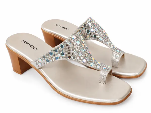 PAIR_HEELS_Women_Champagne_Gold_Embellished_Block_Heels