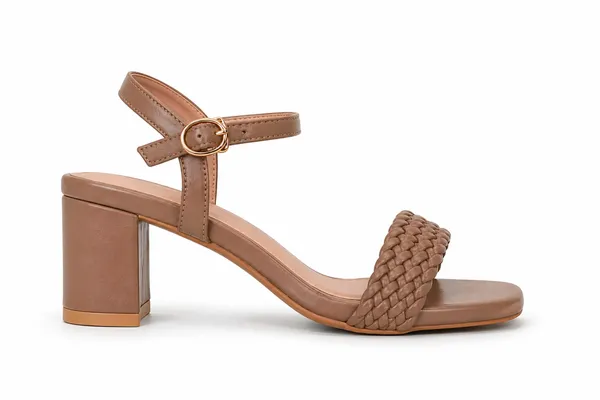 PAIR_HEELS_BEIGE_Block_Heel_Sandals_with_Braided_Strap_&_Ankle_Buckle_�_Comfortable_Party_&_Casual_Heels