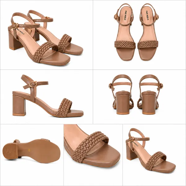 PAIR_HEELS_BEIGE_Block_Heel_Sandals_with_Braided_Strap_&_Ankle_Buckle_�_Comfortable_Party_&_Casual_Heels