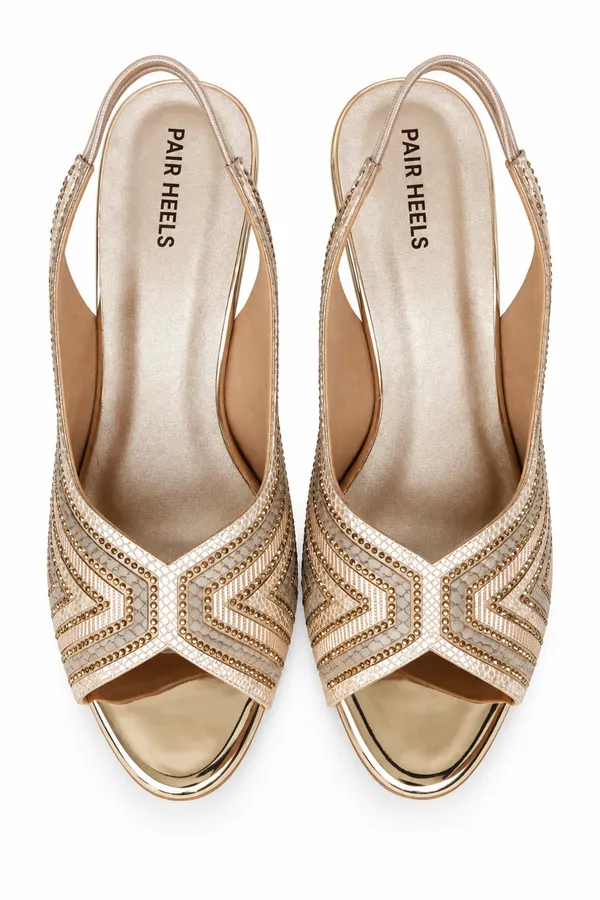 Women’s_Gold_Embellished_Slingback_Heels_|_Elegant_Dress_Heels