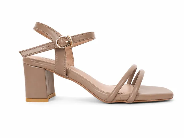 PAIR_HEELS_Women_BEIGE_Block_Heel_Sandals_|_Square_Toe_|_Ankle_Strap_Party_&_Casual_Wear_Footwear