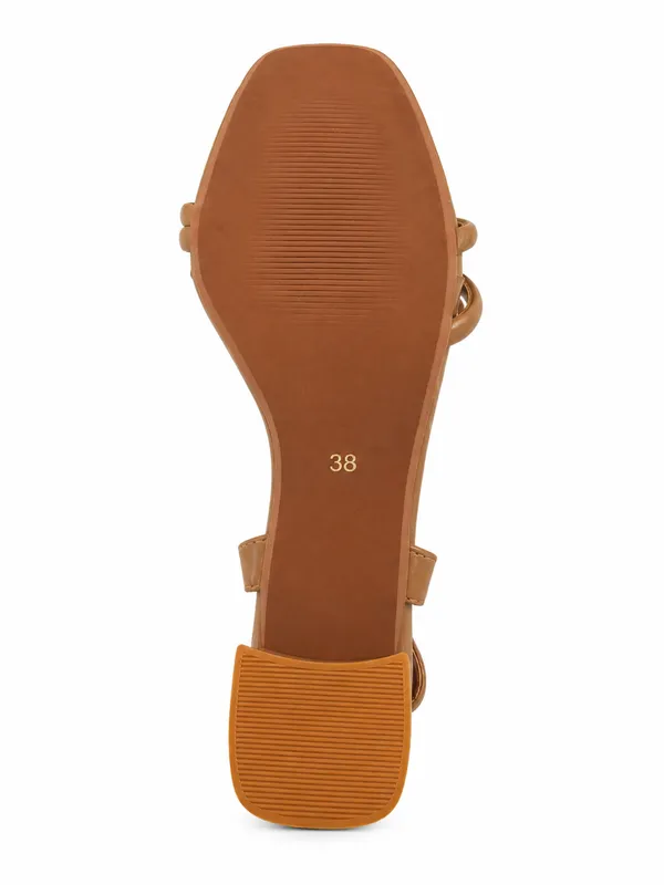 PAIR_HEELS_Women_BEIGE_Block_Heel_Sandals_|_Square_Toe_|_Ankle_Strap_Party_&_Casual_Wear_Footwear