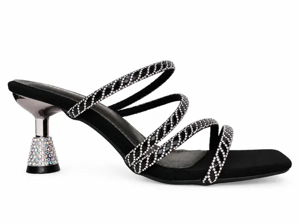 PAIR_HEELS_Black_Embellished_High_Heel_Sandals_for_Women
