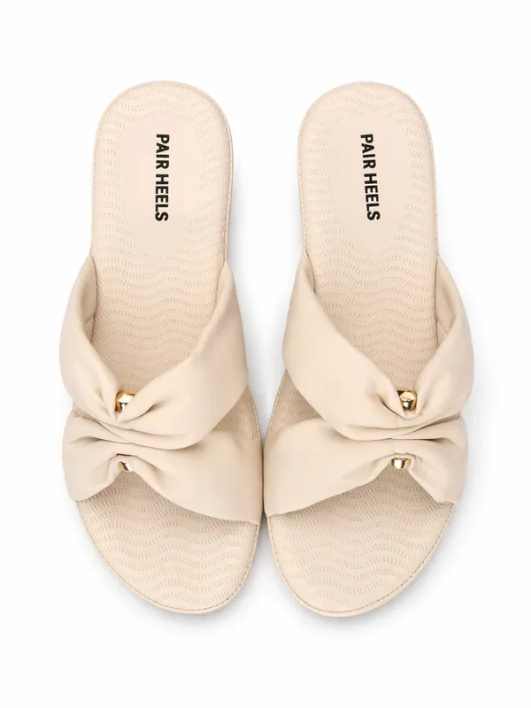 PAIR_HEELS_Women_cream_Comfort_Wedge_Slides_|_Stylish_Slip-On_Platform_Wedges