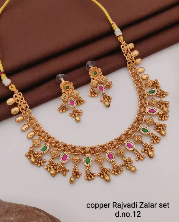 Gold_Base_Material_Alloy_Zalar_Necklace_Set_For_Women