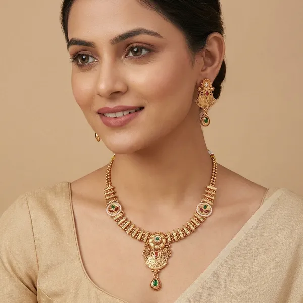 Gold_Base_Material_Alloy_Hasdi_Necklace_Set_For_Women