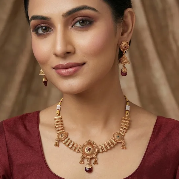 Gold_Base_Material_Alloy_Hasdi_Necklace_Set_For_Women