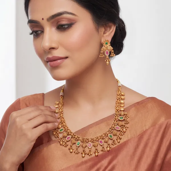 Gold_Base_Material_Alloy_Zalar_Necklace_Set_For_Women