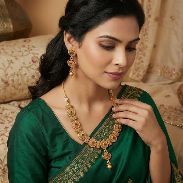 Gold_Base_Material_Alloy_Hasdi_Necklace_Set_For_Women