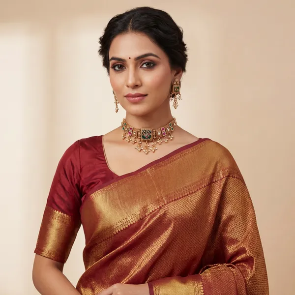 Gold_Base_Material_Alloy_Antique_Choker_Set_For_Women