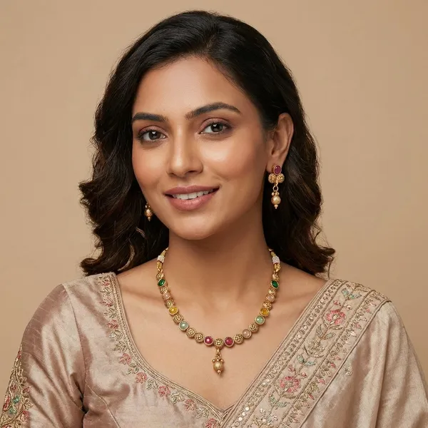 Gold_Base_Material_Alloy_Hasdi_Necklace_Set_For_Women
