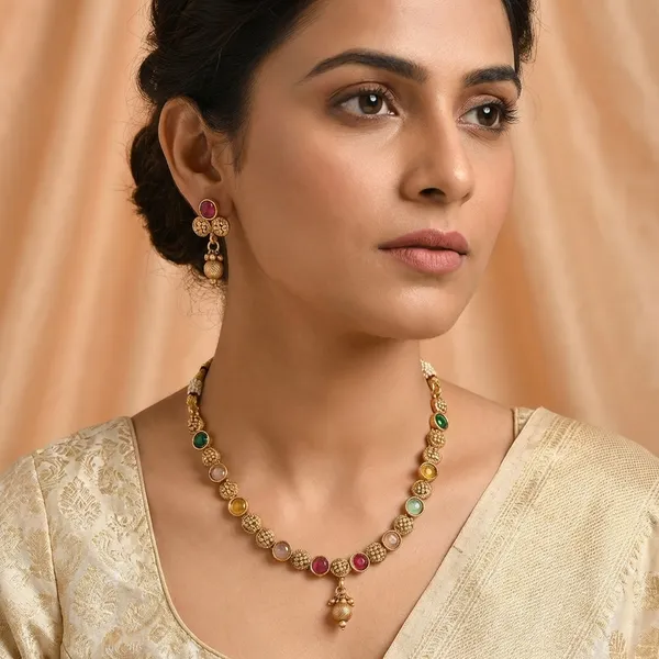 Gold_Base_Material_Alloy_Hasdi_Necklace_Set_For_Women