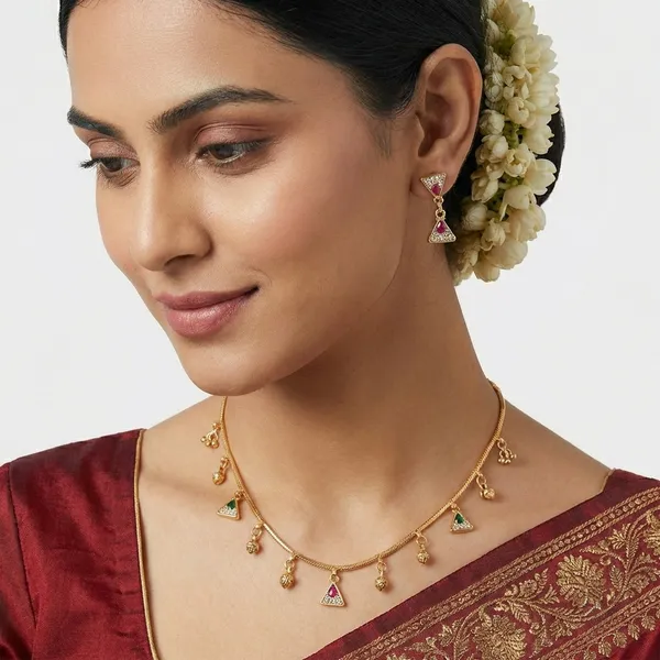 Gold_Base_Material_Alloy_Ad_Necklace_Set_For_Women