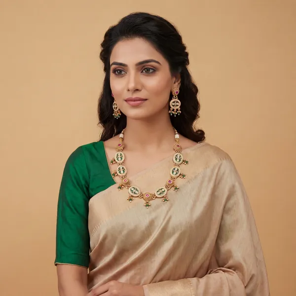 Gold_Base_Material_Alloy_Hasdi_Necklace_Set_For_Women