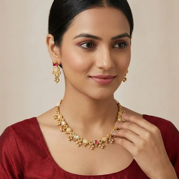 Gold_Base_Material_Alloy_Gold_Plated_Set_For_Women