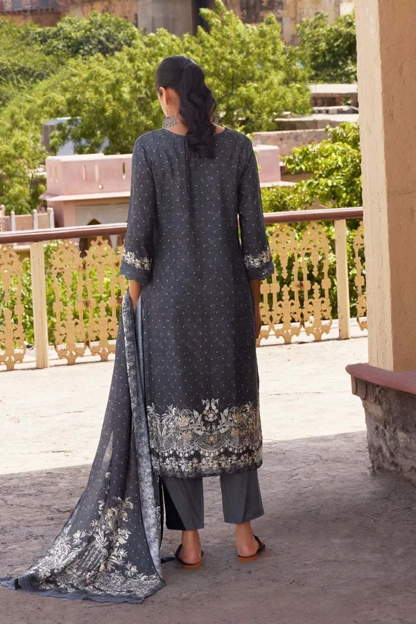 Grey_Silk_Blend_Kurta_Pant_Dupatta_Set_For_Women