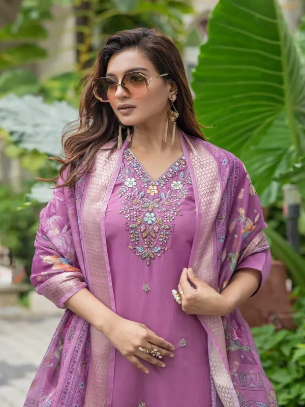 Purple_Rayon_Slub_Kurta_Pant_Dupatta_Set_For_Women