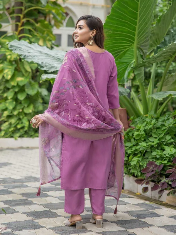 Purple_Rayon_Slub_Kurta_Pant_Dupatta_Set_For_Women