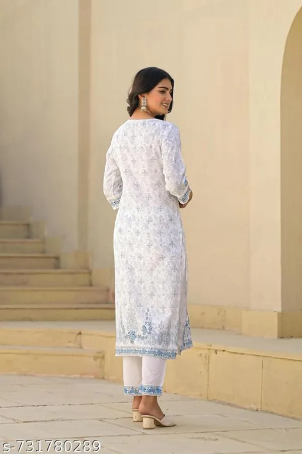 White_Silk_Blend_Kurta_Pant_Dupatta_Set_For_Women