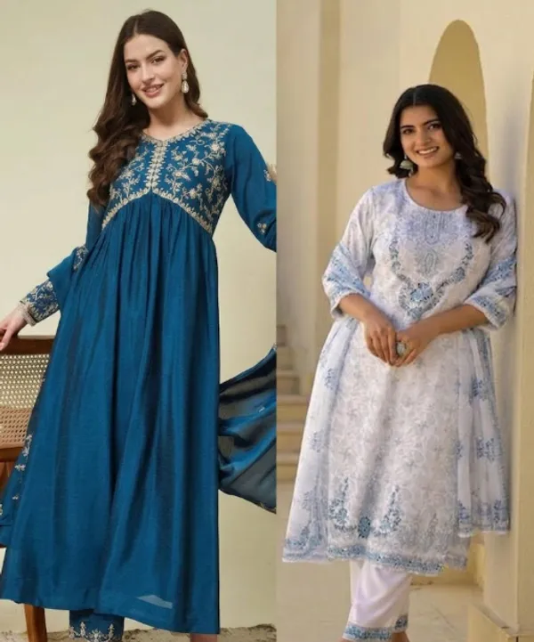 Pack_of_2_-_Silk_Blend_Kurta_Pant_Dupatta_Set_For_Women_