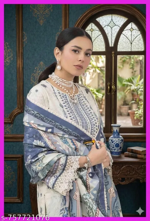 Blue_Silk_Blend_Kurta_Pant_Dupatta_Set_For_Women