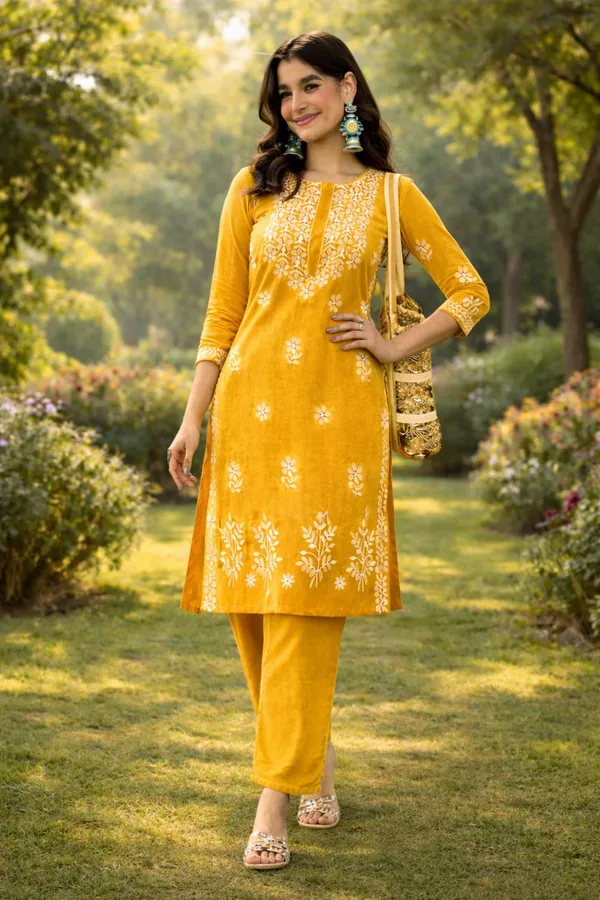 Premium_Cotton_Yellow_Embroidered_Kurta_Set_for_Women