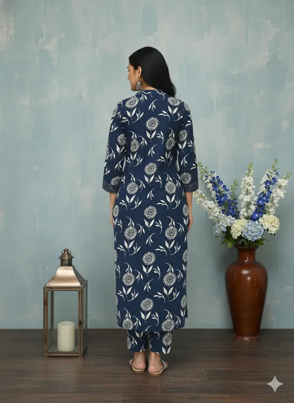Navy_Blue_Poly_Rayon_Premium_Kurta_And_Pant_Set_For_Women