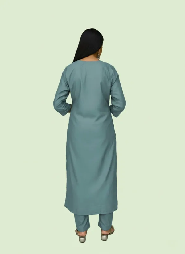 Grey_Ply_Rayon_Premium_Kurta_With_Pants_Set_For_Women