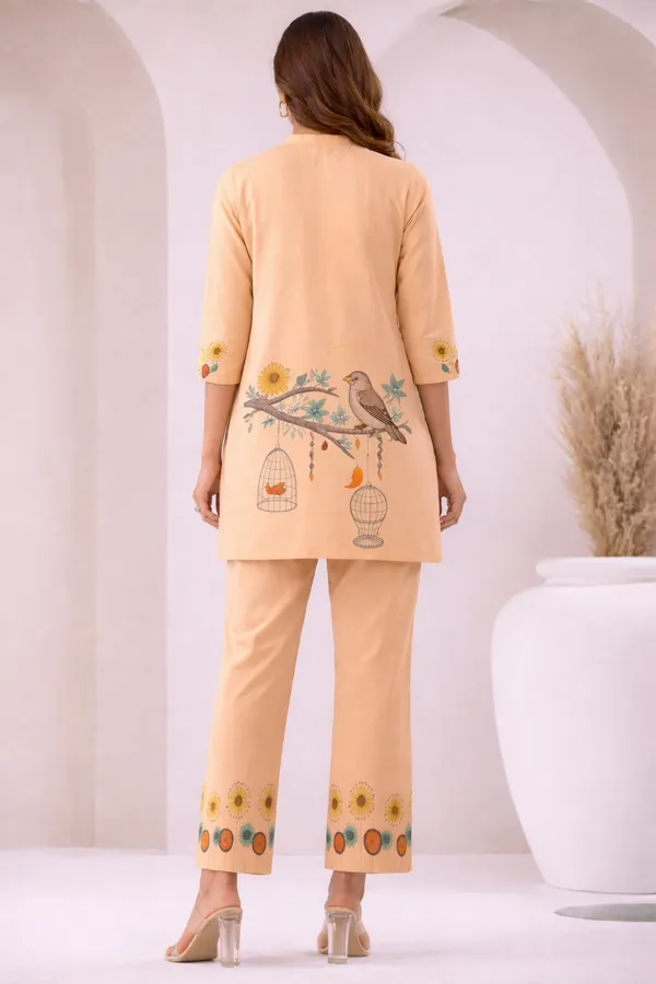 Sharda_Ethnic_Noor_Peach_Digital_Print_Polyrayon_Co-Ord_Set