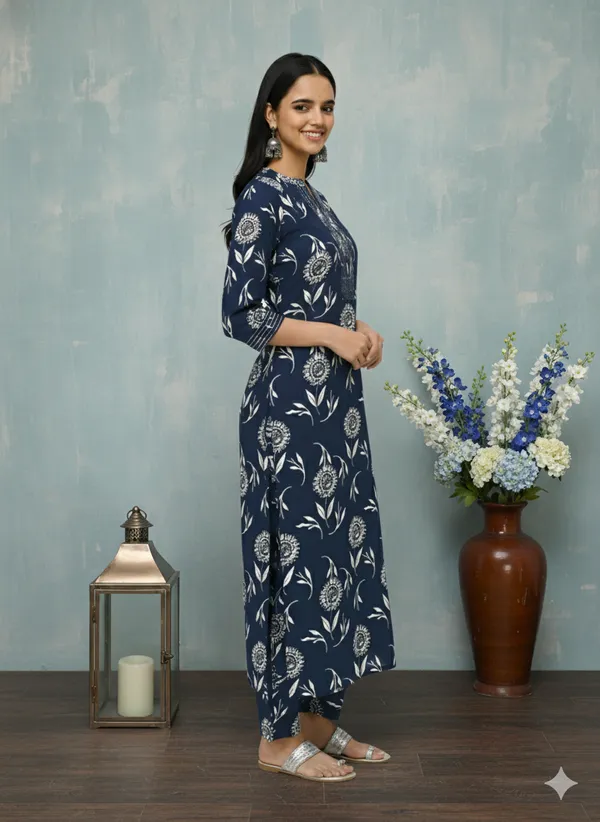Navy_Blue_Poly_Rayon_Premium_Kurta_And_Pant_Set_For_Women