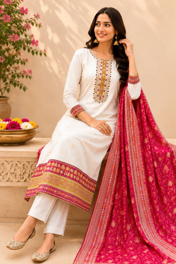 Elegant_Off-White_Kanjivaram_Silk_3-Piece_Suit_Set_with_Embroidered_Kurta_&_Zari_Dupatta