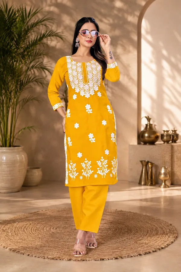 Premium_Cotton_Yellow_Embroidered_Kurta_Set_for_Women