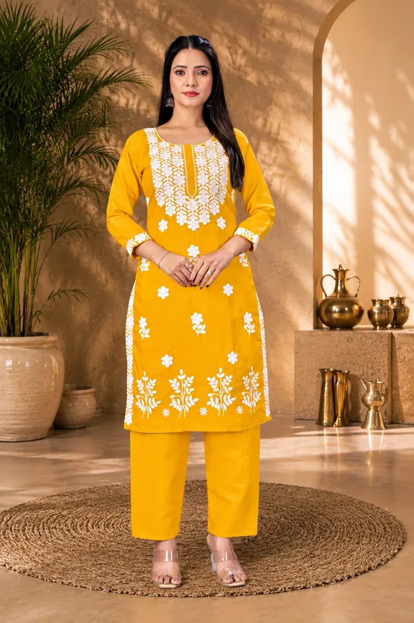 Premium_Cotton_Yellow_Embroidered_Kurta_Set_for_Women
