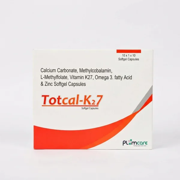 Totcal-K27_Calcium_Carbonate,_Methylcobalamin,_L-Methylfolate,_Vitamin_K27,_Omega_3,_Fatty_Acid_&_Zinc_Softgel_Capsules