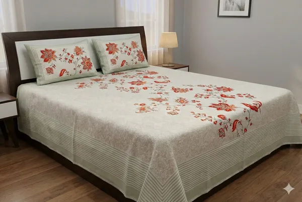 Floral_Bedsheet_With_Ethnic_Motifs